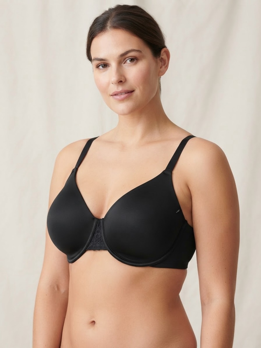 NWT Vanity Fair Beauty Back Smoothing Minimizer Underwire Bra 76080 32DDD Black